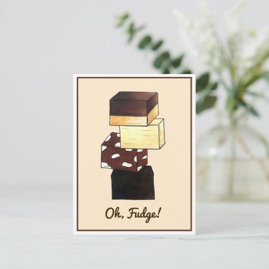 Oh Fudge! Sorry dat ik je geboortedag vergeten ben Briefkaart (Staand voorkant)