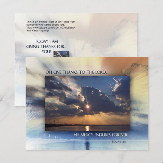 Oh geef Bedankt Briefkaart (Voorkant / Achterkant)