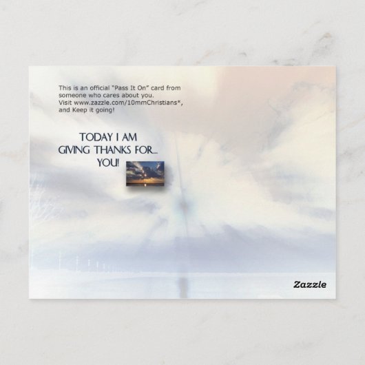 Oh geef Bedankt Briefkaart (Achterkant)