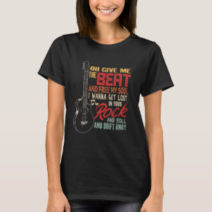 Oh geef me de beat en bevrijd mijn ziel een hippie t-shirt