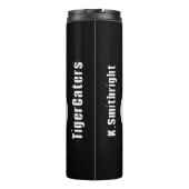 Oh geen Penguin Bowling Graphic Thermosbeker (Achterkant)