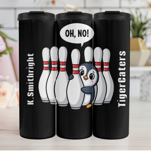 Oh geen Penguin Bowling Graphic Thermosbeker