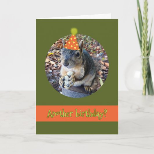 Oh, gek! Verjaardag met Funny Squirrel Kaart (Voorkant)