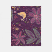 Oh gele Birdie fleece deken (Voorkant)