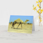 Oh gelukkige dag - kamelen in de woestijn kaart (Gele Bloem)