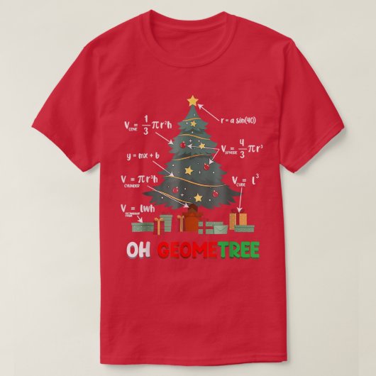 Oh-Geometree Geometry Math Science Teacher Christm T-shirt (Design voorkant)