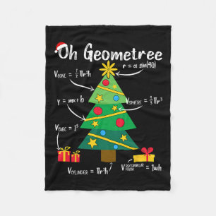 Oh geometree leuk kerstboom geometrie wiskunde tea fleece deken