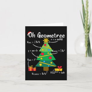 Oh geometree leuk kerstboom geometrie wiskunde tea kaart