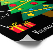 Oh geometree leuk kerstboom geometrie wiskunde tea poster (Hoek)