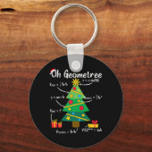 Oh geometree leuk kerstboom geometrie wiskunde tea sleutelhanger (Voorkant)