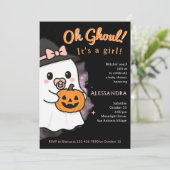 Oh Ghoul Baby shower Invitation Kaart (Staand voorkant)