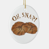 Oh (Ginger) Snap Amish PA Dutch Gingersnap Cookies Keramisch Ornament (Rechts)