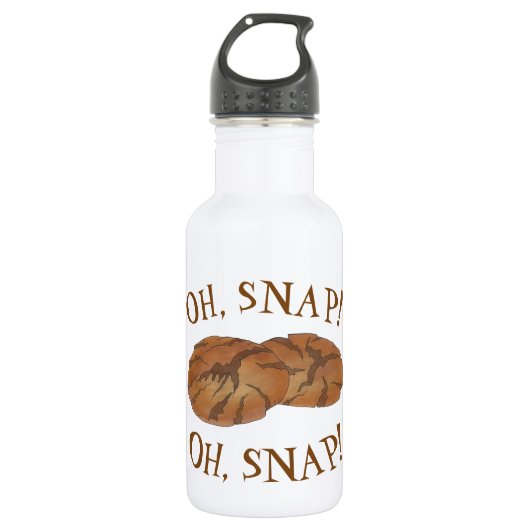Oh (Ginger) Snap Amish PA Dutch Gingersnap Cookies Waterfles (Voorkant)