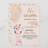 Oh Giraffe Safari baby shower Kaart (Voorkant / Achterkant)