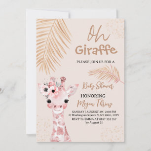 Oh Giraffe Safari baby shower Kaart