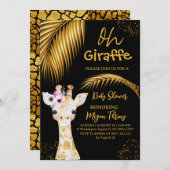 Oh Giraffe Safari baby shower Kaart (Voorkant / Achterkant)