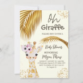 Oh Giraffe Safari baby shower Kaart (Voorkant)
