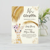 Oh Giraffe Safari baby shower Kaart (Staand voorkant)
