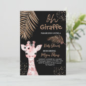 Oh Giraffe Safari baby shower Kaart (Staand voorkant)