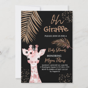 Oh Giraffe Safari baby shower Kaart