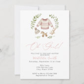 Oh Girl Boho Nursery Girl  Invitation Kaart (Voorkant)