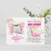 “Oh Girl!” Floral Pink Kaart (Staand voorkant)