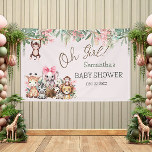 Oh Girl Jungle Safari Baby Shower Spandoek