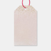 Oh Girl Pink ballon Floral Eucalyptus Baby shower Cadeaulabel (Achterkant)