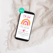 Oh Girl Rainbow Pink Baby Sower Kaart