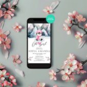 Oh Girl Roze Pinguïns Winter Baby shower Kaart