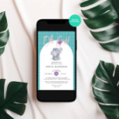 Oh Girl Schattige Elephant Baby shower Kaart