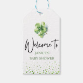 Oh Girl St. Patrick's Day Baby Shower Green  Cadeaulabel (Voorkant)
