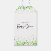 Oh Girl St. Patrick's Day Baby Shower Green  Cadeaulabel (Voorkant)