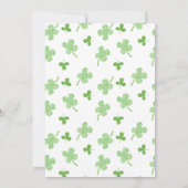 Oh Girl St. Patrick's Day Baby Shower Green  Kaart (Achterkant)
