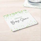 Oh Girl St. Patrick's Day Baby Shower Green  Kartonnen Onderzetters (Schuin)