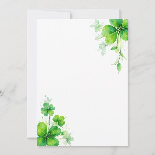 Oh Girl Waterverf Green Script Baby shower Kaart (Achterkant)