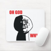Oh God waarom - Mousepad Muismat (Met muis)