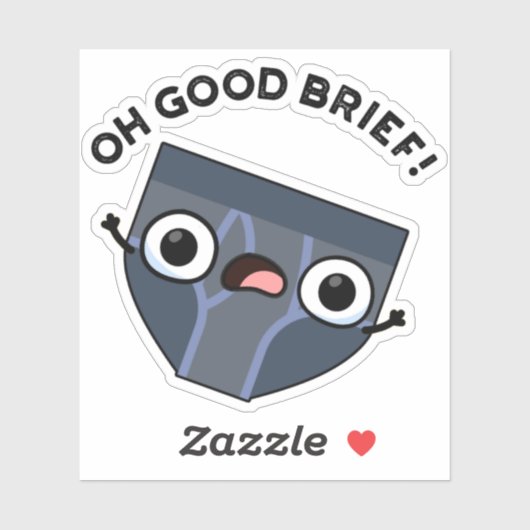 Oh Goede korte Funny Underwear Pun Sticker (Vel)