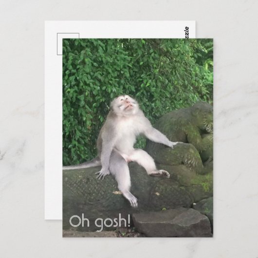 Oh gosh aap briefkaart (Voorkant / Achterkant)