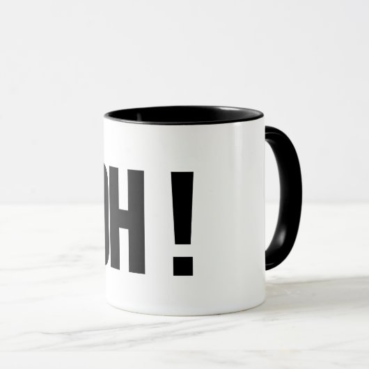 Oh ! grappige mok koffie mok cadeau idee (Voorkant rechts)