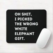 Oh Grappige Witte Olifant Voor Volwassenen Onder 1 Muismat (Met muis)