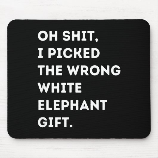 Oh Grappige Witte Olifant Voor Volwassenen Onder 1 Muismat (Voorkant)
