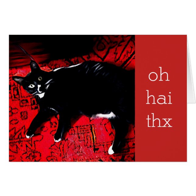 Oh Hai Thx  dank je kaart (Voorkant Horizontaal)