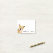Oh Hallo daar | Schilderen van de Waterverf Shiba  Post-it® Notes (Op bureau)