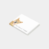 Oh Hallo daar | Schilderen van de Waterverf Shiba  Post-it® Notes (Schuin)