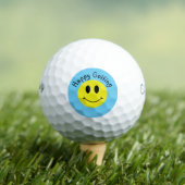 Oh Happy Day Custom Text Grinning Face Classic Golfballen (Insitu Shirt)