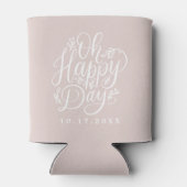Oh Happy Day Floral bruiloft Koelbox Blikjeskoeler (Achterkant)