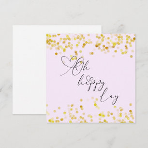 Oh Happy Day Gouden Glitter Wenskaart Kaart
