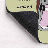 Oh hay wil een paard rondraden met Quote Funny paa Muismat (Hoek)