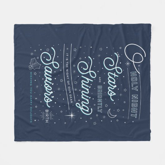 Oh Heilige Kerstavleece Throw Blanket Fleece Deken (Voorkant (Horizontaal))